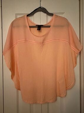 H&M Peach Short Dolman Sleeve Top